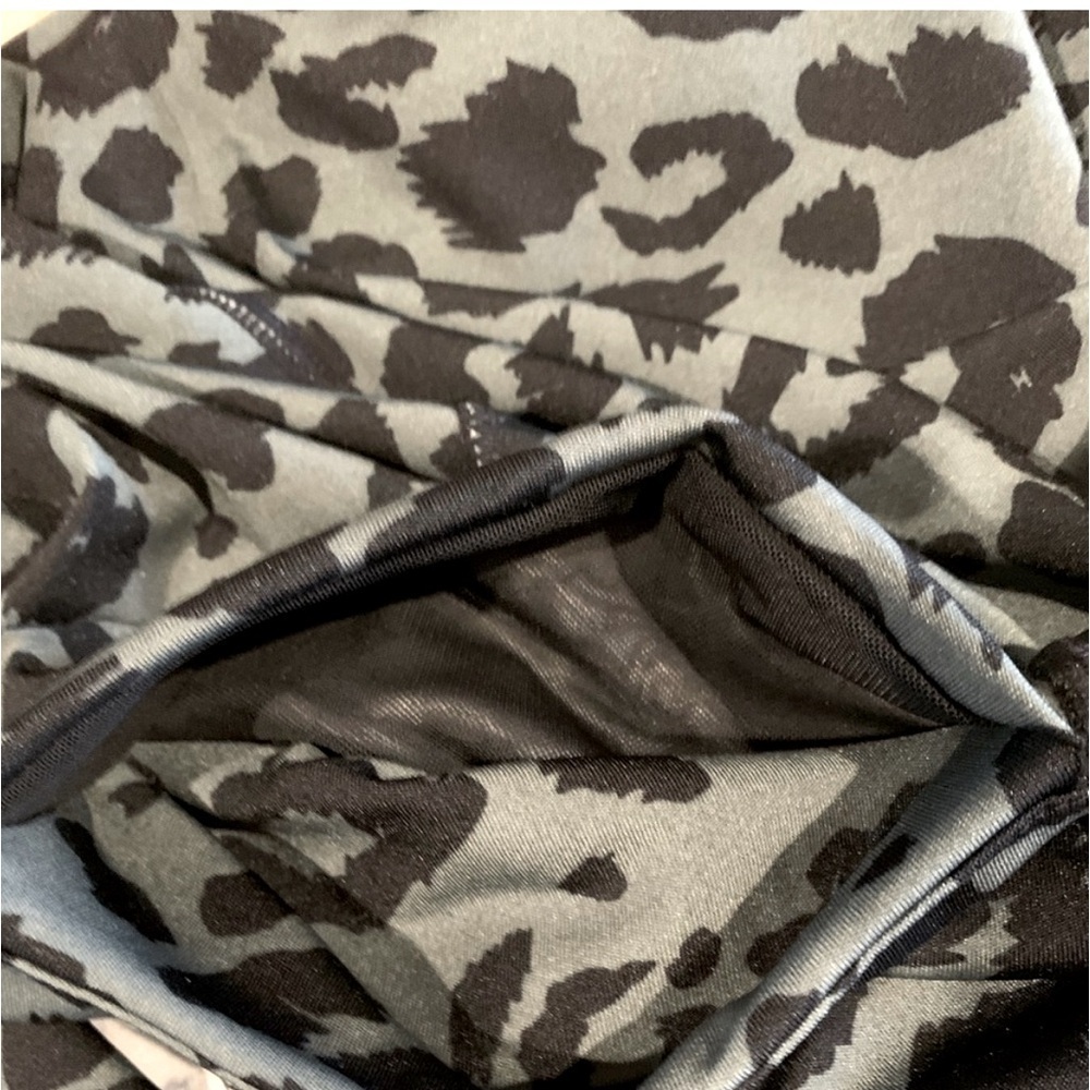 Kimberly C Leopard Print Leggings, Size Medium - image 2